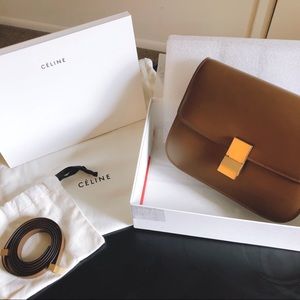 Céline Camel Medium Classic Box Bag